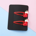 Christmas hair clips set with red glitter BB clips and festive resin stocking charms - Boots
