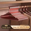 Rose gold aluminum alloy clothes hanger measuring 41x20.5cm for adult garment storage - Rose Gold【1.2cm】