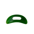 Green resin crescent gua sha board for full body meridian massage and skin scraping - Medium / Dark Green