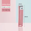 Rosa spritzgeschützter Nagelknipser mit flacher Kante und süßem Cartoon-Design 80x18mm - Mittel Gerade Kante / Mädchen Rosa
