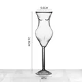Artistic female body shaped glass cocktail goblet with 180ml capacity for bar use - 180ml Female Body Shape Glass