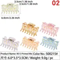 Pinces à cheveux à imprimé floral de couleurs variées en taille 6,0x3,5x3,5cm - 6cm 7-Dents Imprimé Floral Mélangé
