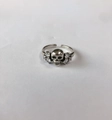 Anello vintage teschio in argento con cristalli scintillanti e design regolabile - N. 12-Teschio con Strass