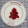 Sparkling red sequin Christmas tree ornament decoration with 9x8cm dimensions - Christmas Tree A-03 (1pc)