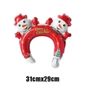 Detailed view of snowman Christmas headband balloon with dimensions 31cmx29cm - Mini Headband Christmas Snowman