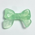 Glow-in-the-dark green glitter bow bead for DIY phone chains and keychains - 24x32mm / Green