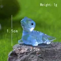 Luminous blue miniature resin lizard figurine for fairy gardens, 2.5cm x 1.5cm size - Luminous Small Lizard Blue