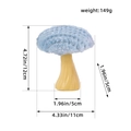 Creative blue plush mushroom ornament for festive decoration with 12cm height dimension - Mushroom Ornament (V1-53) / 11cm x 11cm x 12cm / Blue