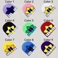 Y2K knit beanie collection in nine colors featuring cartoon star pattern design - 101