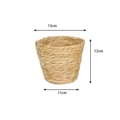 Cesta de paja tejida a mano con textura natural altura 13cm para empaque de regalo - Pequeño (Superior 13*Base 11*Altura 13cm)