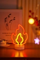 Flame LED neon desk lamp with red and yellow gradient light on a white circular base - Flame (Dual-color) With Base