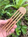 Fourche à cheveux en bois de santal naturel en forme de U pour coiffures minimalistes - Quatre Broches Santal Vert 【15.5*4.3cm】