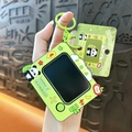 Green panda-themed mini LCD drawing board keychain toy and decorative bag charm - Panda Drawing Board Pendant / Green