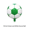 18 inch green and white soccer ball foil balloon for sports themed party decor - 18 Inch Green and White Soccer Ball