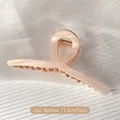 Large champagne acetate hair claw clip with golden metal spring and knot design - Rainbow Mermaid Gold