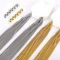 304 stainless steel venetian chain necklace in gold and silver plating on card - 2mm Box Chain (40+5cm)