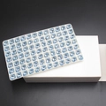 Light blue oval pointed back rhinestones for nail art displayed in a white organizer tray - 7*9mm (42 Pcs) / Light Blue