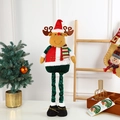 Charming Christmas reindeer plush toy with adjustable telescopic legs for festive home decor - Reindeer Medium Height 70cm