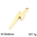 Ciondolo fulmine dorato in acciaio inossidabile 30x6mm per gioielli fai da te - 30*6mm / Oro