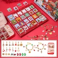 Christmas advent calendar jewelry box with 24 festive charms and two DIY bracelets - Gold Surprise Hole With Jewelry Box (M-Gold Surprise With Box)