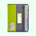 Cartella a soffietto verde con 13 tasche e divisori colorati per documenti - Verde - Etichetta Nome Personalizzata