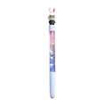 Cute white cartoon bunny gel pen featuring purple quicksand and glitter liquid barrel - Cute Rabbit Cute