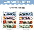Set van 4 sport muurstickers met voetbal basketbal en motiverende quotes voor de kinderkamer - 4 Sport Inspirerende Thema's (CT24Y11569T_R)