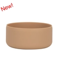Durable khaki silicone protective sleeve for wide mouth flask and tumbler bottom - Desert