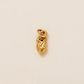 Elegant gold titanium steel heart-shaped pendant with textured finish for DIY necklaces - Anatomical Heart 10*5mm