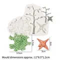 Forest theme squirrel and tree silicone mold with resin craft samples for baking - Style 3 (Leaves/Coral) / Gray