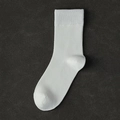 Calcetines blancos de malla para hombre con textura transpirable y puño acanalado - Talla única / Blanco