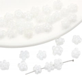 White flower-shaped Millefiori glass beads for DIY jewelry making and bracelets - Clear