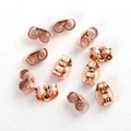 Cierres de mariposa de acero inoxidable en oro rosa pulido para accesorios de joyería DIY - Oro rosa