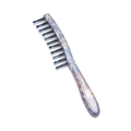 Long-handled acetic acid hair comb with blue and purple marble texture for wavy hair - Blue Purple Marble / Purple