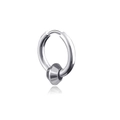 Punk style silver stainless steel huggie hoop earrings with cone spike pendant - Steel Color Single Cone Ear Buckle