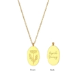 18K gold plated stainless steel April Daisy birth flower pendant necklace for women - April Daisy