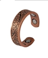 Vintage koperen magnetische ring met Keltische levensboompatronen en magneten - Levensboom Roodkoperen Ring