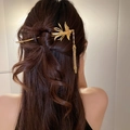 Épingle à cheveux phénix dorée chinoise élégante avec pampilles sur tresse - Pompon Phénix Oiseau Volant Doré (68#)