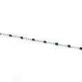 Catena a O in acciaio argentato con perle in smalto verde scuro per gioielli fai-da-te - Verde
