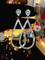 Silver White Rhinestone Waterdrop Style (LDE012GL-W)