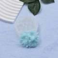 Macro shot of silicone flower mold and detailed blue fondant floral petals for DIY baking - Five-petal Flower Shape (3)