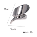 Specifiche dettagliate delle dimensioni per l'anello a spirale argento con altezza e larghezza - Aperto Regolabile / Color Acciaio