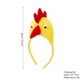 Plush yellow chick headband for children with red comb, googly eyes, size 12x24cm - 3D Chick