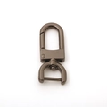 Mosquetón giratorio desmontable de metal color gris oscuro con anilla D de tornillo - Ancho Interior 3,2cm / Color gunmetal