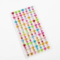 Autocollants 3D colorés en acrylique pour maquillage et bricolage pour enfants - Style Bracelet Cœur et Rond