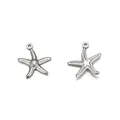 Ciondolo a stella marina in acciaio 17,5x15mm, design cavo per gioielli fai-da-te e collane - Colore Acciaio - Stella Marina (Piccolo) / 17.5x15mm