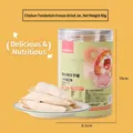 Freeze-dried chicken breast strips for cats and dogs in 80g plastic jar container - Chicken Breast Strips 80g
