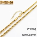 4mm Thick 40cm Necklace / Gold