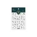Stickers nail art style encre chinoise avec motifs de bambou et libellules, modèle TS-1538 - Brise de Feuille de Bambou (TS-1538)
