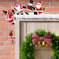 Weihnachts-Rentier-Gnom und Schneemann-Eckendekoration für Türrahmen mit Sternanhänger - Links Modell A Weihnachtsmann Schneemann Elch